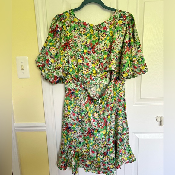 Topshop mini floral stretchy tea dress NWT - Picture 6 of 7